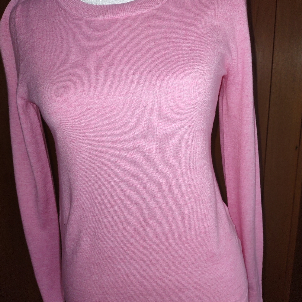 J. Crew - Soft Pink Long Sleeve Knit Top Size XXS - Picture 2 of 6